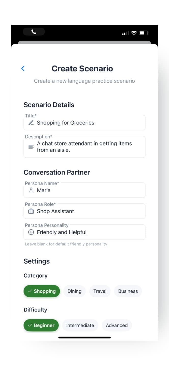Create Persona Screenshot